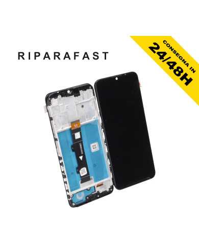 DISPLAY PER MOTOROLA MOTO G10 XT2127 LCD CON FRAME VETRO NERO