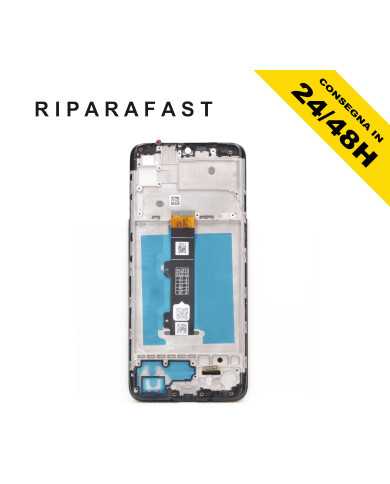 DISPLAY CON FRAME PER MOTOROLA MOTO E20 XT2155 NERO LCD TOUCH NERO SCHERMO