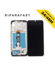 DISPLAY CON FRAME PER MOTOROLA MOTO E20 XT2155 NERO LCD TOUCH NERO SCHERMO