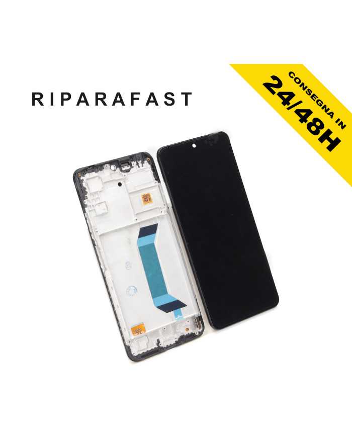 DISPLAY CON FRAME PER XIAOMI REDMI NOTE 12 5G 22101317C LCD TFT TOUCH SCREEN  NERO
