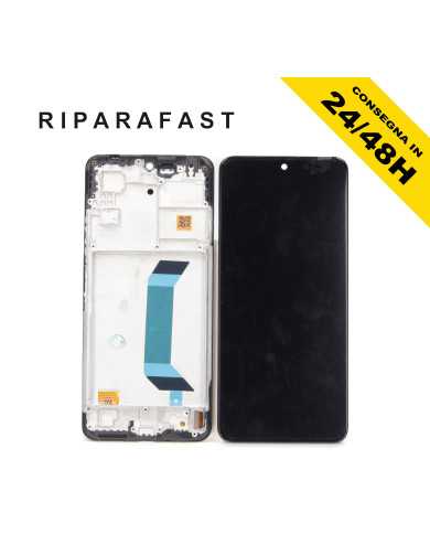 DISPLAY CON FRAME PER XIAOMI REDMI NOTE 12 5G 22101317C LCD TFT TOUCH SCREEN  NERO