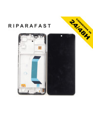 DISPLAY CON FRAME PER XIAOMI REDMI NOTE 12 5G 22101317C LCD TFT TOUCH SCREEN  NERO