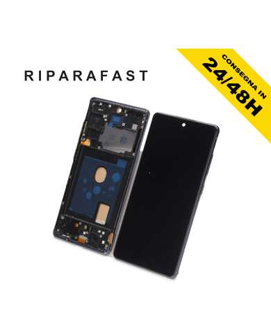 DISPLAY CON FRAME PER SAMSUNG GALAXY S20 FE SM G780F G781 LCD INCELL TOUCH NERO