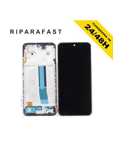 DISPLAY CON FRAME PER XIAOMI REDMI NOTE 11 4G 2201117TY LCD OLED TOUCH PARI ORIGINALE