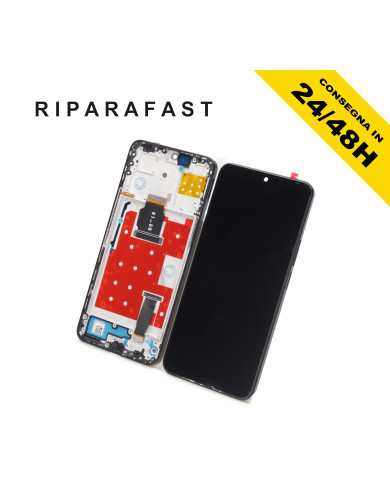 DISPLAY CON FRAME PER HONOR 90 LITE CRT-NX1 LCD TOUCH SCREEN SCHERMO VETRO NERO