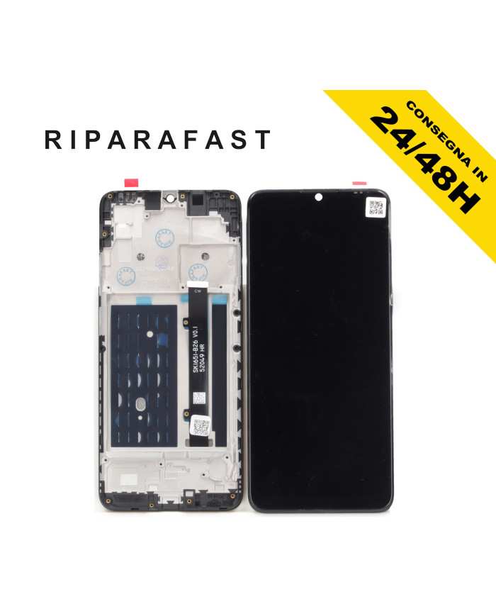 DISPLAY CON FRAME LCD PER ZTE BLADE A51 TOUCH SCREEN MONITOR SCHERMO VETRO NERO