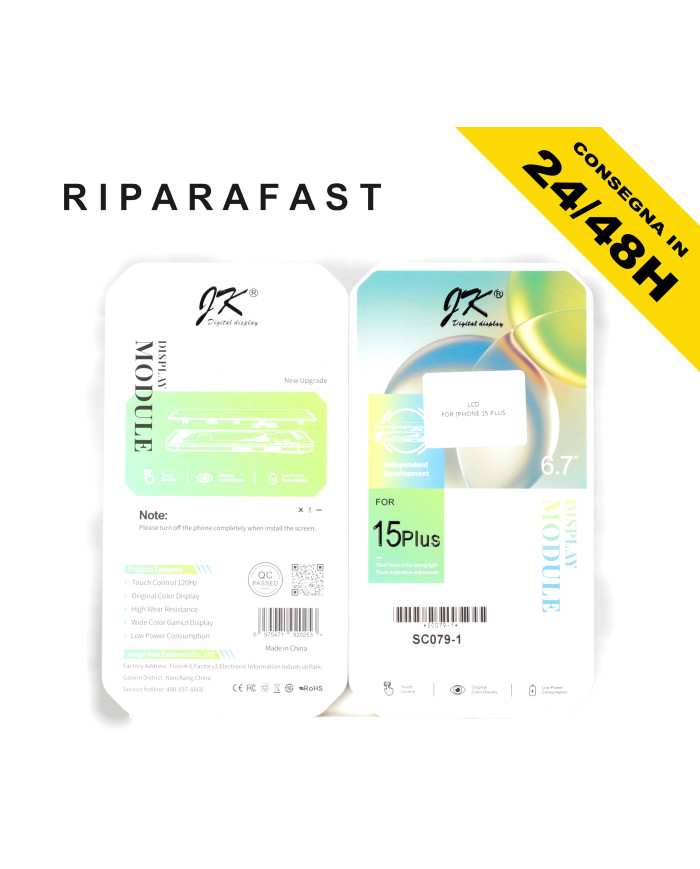 LCD Display iPhone 15 Plus Incell Schermo | Riparafast SRLS