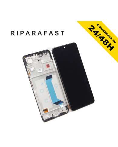 DISPLAY CON FRAME PER XIAOMI REDMI NOTE 12 22101317C LCD TFT TOUCH SCREEN VETRO NERO