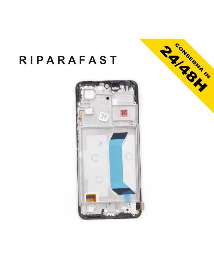 DISPLAY CON FRAME PER XIAOMI REDMI NOTE 12 22101317C LCD TFT TOUCH SCREEN VETRO NERO