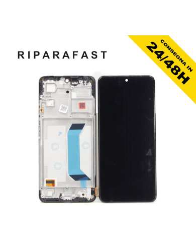 DISPLAY CON FRAME PER XIAOMI REDMI NOTE 12 22101317C LCD TFT TOUCH SCREEN VETRO NERO