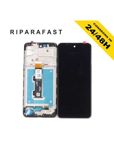 LCD Display con Frame per Motorola Moto E40 Nero | Riparafast SRLS