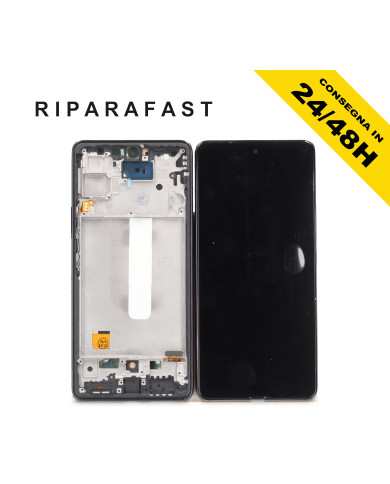 DISPLAY CON FRAME PER SAMSUNG GALAXY A53 5G 2022 SM A536 LCD INCELL NERO