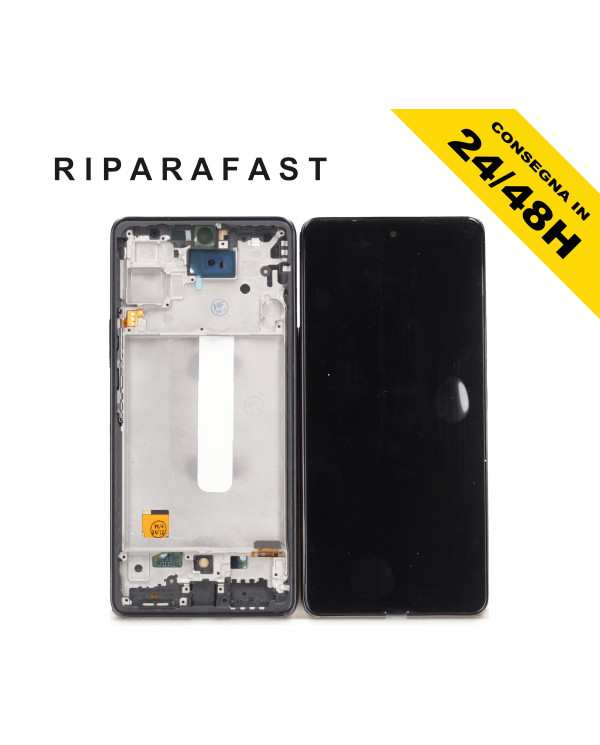 DISPLAY CON FRAME PER SAMSUNG GALAXY A53 5G 2022 SM A536 LCD INCELL NERO