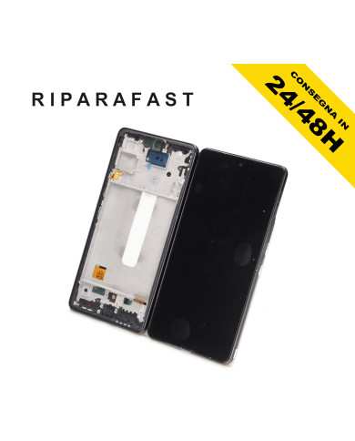 DISPLAY CON FRAME PER SAMSUNG GALAXY A53 5G 2022 SM A536 LCD INCELL NERO