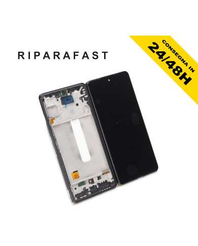 DISPLAY CON FRAME PER SAMSUNG GALAXY A53 5G 2022 SM A536 LCD INCELL NERO