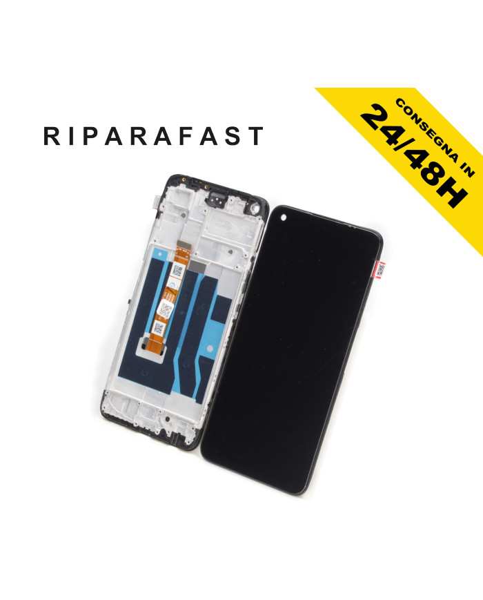 DISPLAY CON FRAME PER OPPO A96 4G CPH2333 VETRO SCHERMO LCDB PARI ORIGINALE