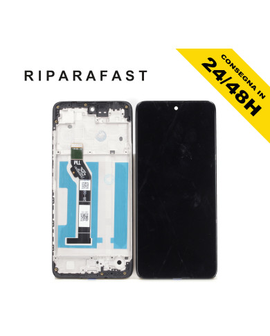 DISPLAY LCD + FRAME PER MOTOROLA MOTO E15 XT2523-6 TOUCH SCREEN VETRO SCHERMO