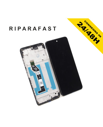 DISPLAY LCD + FRAME PER MOTOROLA MOTO E15 XT2523-6 TOUCH SCREEN VETRO SCHERMO